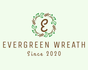 Branch Plant Wreath logo design