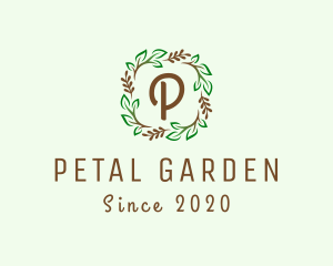 Branch Plant Wreath logo design