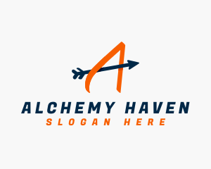 Archery Bow Arrow  logo design