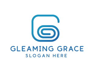 Blue G Clip logo design