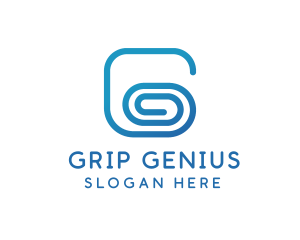 Blue G Clip logo design