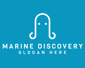 Minimalist Marine Octopus  logo design