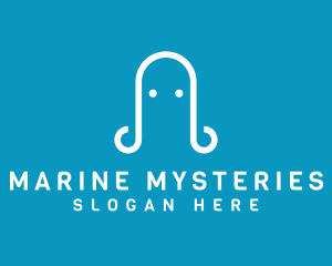 Minimalist Marine Octopus  logo design