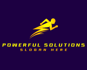 Human Lightning Fast logo design