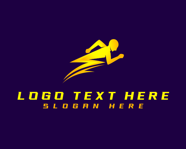 Running logo example 3