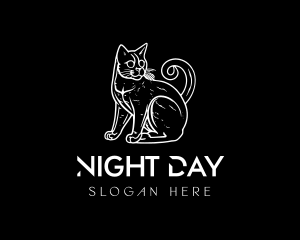 Black Feline Pet Cat logo