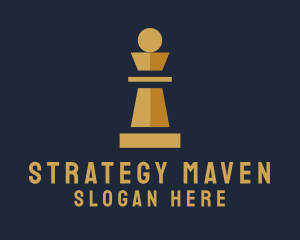 Pawn Chess Board Game logo design