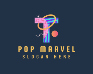 Pop Art Letter T logo