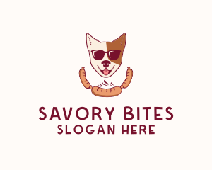 Hipster Sausage Dog logo