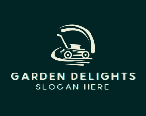 Mower Grass Cutting Gardener logo design