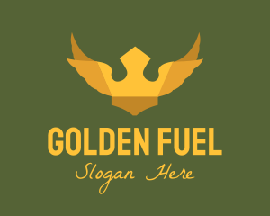 Golden Winged Crown logo design