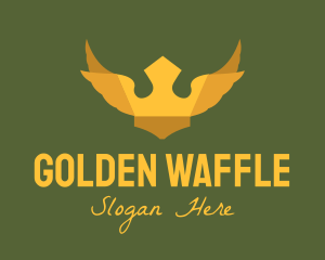 Golden Winged Crown logo design