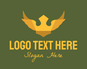 Regalia - Golden Winged Crown logo design