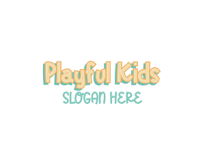 Playful Kiddie Preschool logo design