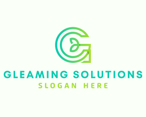 Gradient Seedling Letter G logo design