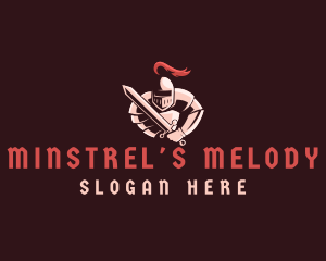 Medieval Knight Soldier logo design