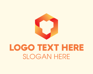 Digital Geometric Hexagon logo