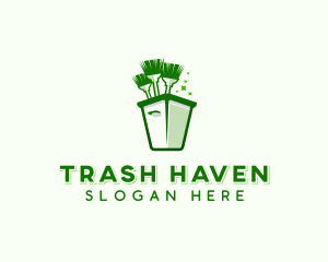 Garbage Trash Disposal logo design