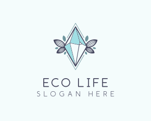 Eco Crystal Gem logo design