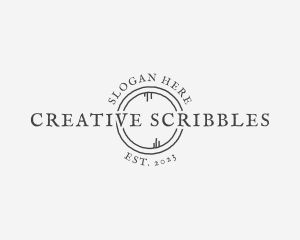 Rustic Chalk Scribble logo design