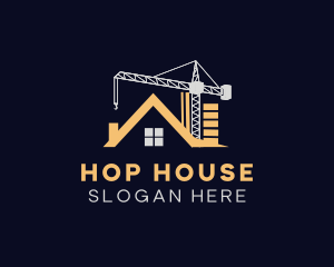 House Crane Construction logo design