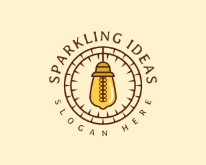 Minimalist Electrical Lightbulb logo