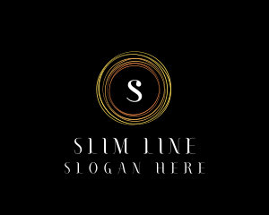 Sun Circle Line Art  logo design