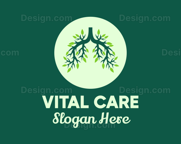 Green Forest Tree Lungs Logo