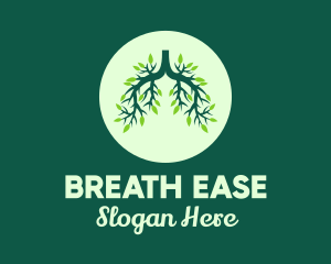 Green Forest Tree Lungs logo design