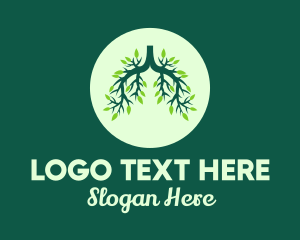 Branches - Green Forest Tree Lungs logo design