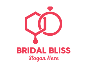 Bride & Groom Wedding Marriage Rings logo