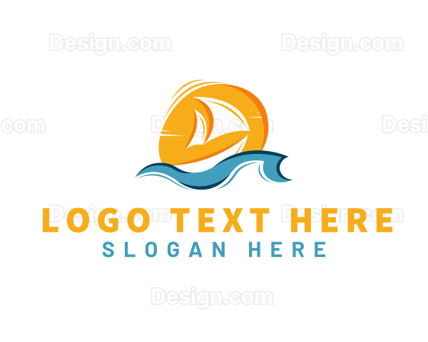 Boat Ocean Beach Logo