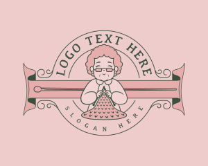 Grandmother Handmade Knitting Logo