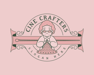 Grandmother Handmade Knitting logo design