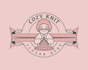 Grandmother Handmade Knitting logo design