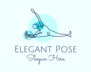 Triangle Yoga Pose  logo design