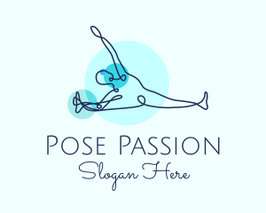 Triangle Yoga Pose  logo design