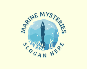 Freediving Underwater Sport logo design