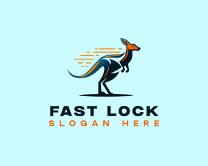 Fast Wild Kangaroo  logo design