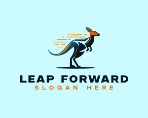 Fast Wild Kangaroo  logo design