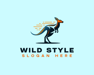 Fast Wild Kangaroo  logo design