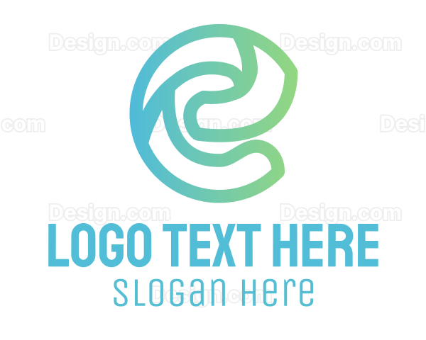 Stylish Outline E Logo