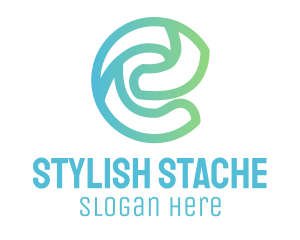 Stylish Outline E logo design