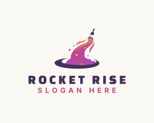 Paint Brush Rocket logo