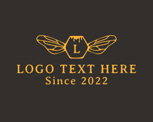 Gold Hexagon Honey logo