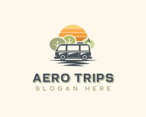 Minivan Road Trip Travel logo design