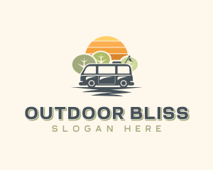 Minivan Road Trip Travel logo design