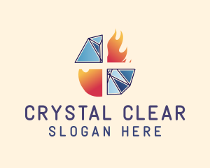 Ice Crystal Fire logo design