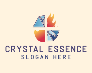 Ice Crystal Fire logo design