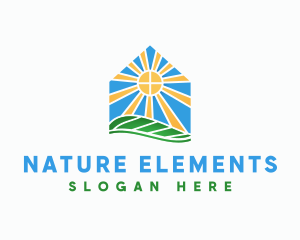 Sun Nature Home logo design